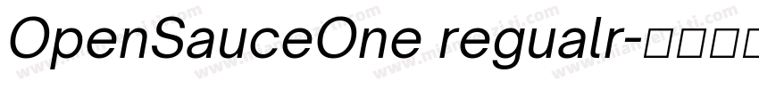 OpenSauceOne regualr字体转换